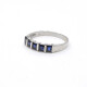 Anillo En Oro 18K Blanco Y Zafiros Carre Anillo En Oro 18K Blanco Y Zafiros Carre
