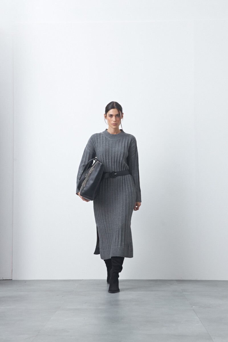 VESTIDO SIMEON Gris Osc Melange