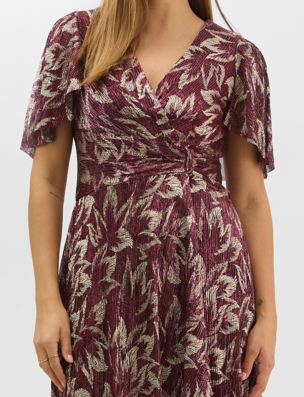 Estido Maxi Cruzado Con Brillo Metalizado BORDEAUX/MULTI