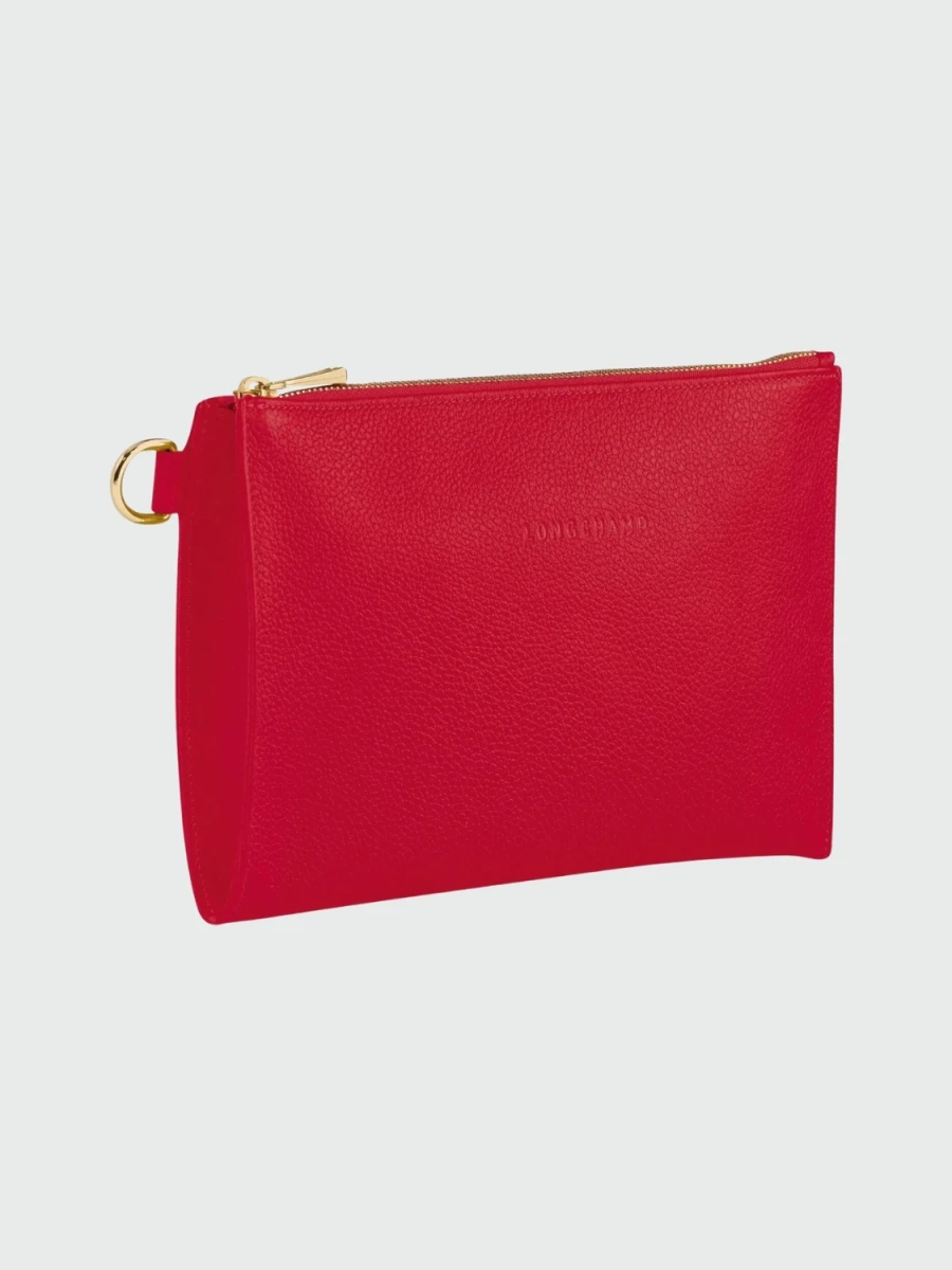Longchamp -Sobre plano con cierre,Le Foulonné - Rojo 