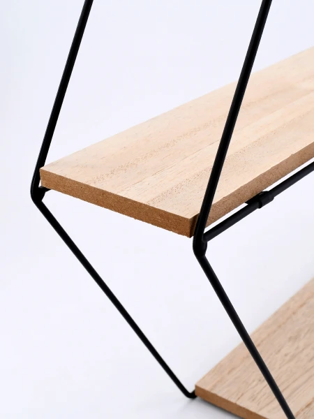 ESTANTE HEXAGONAL NEGRO