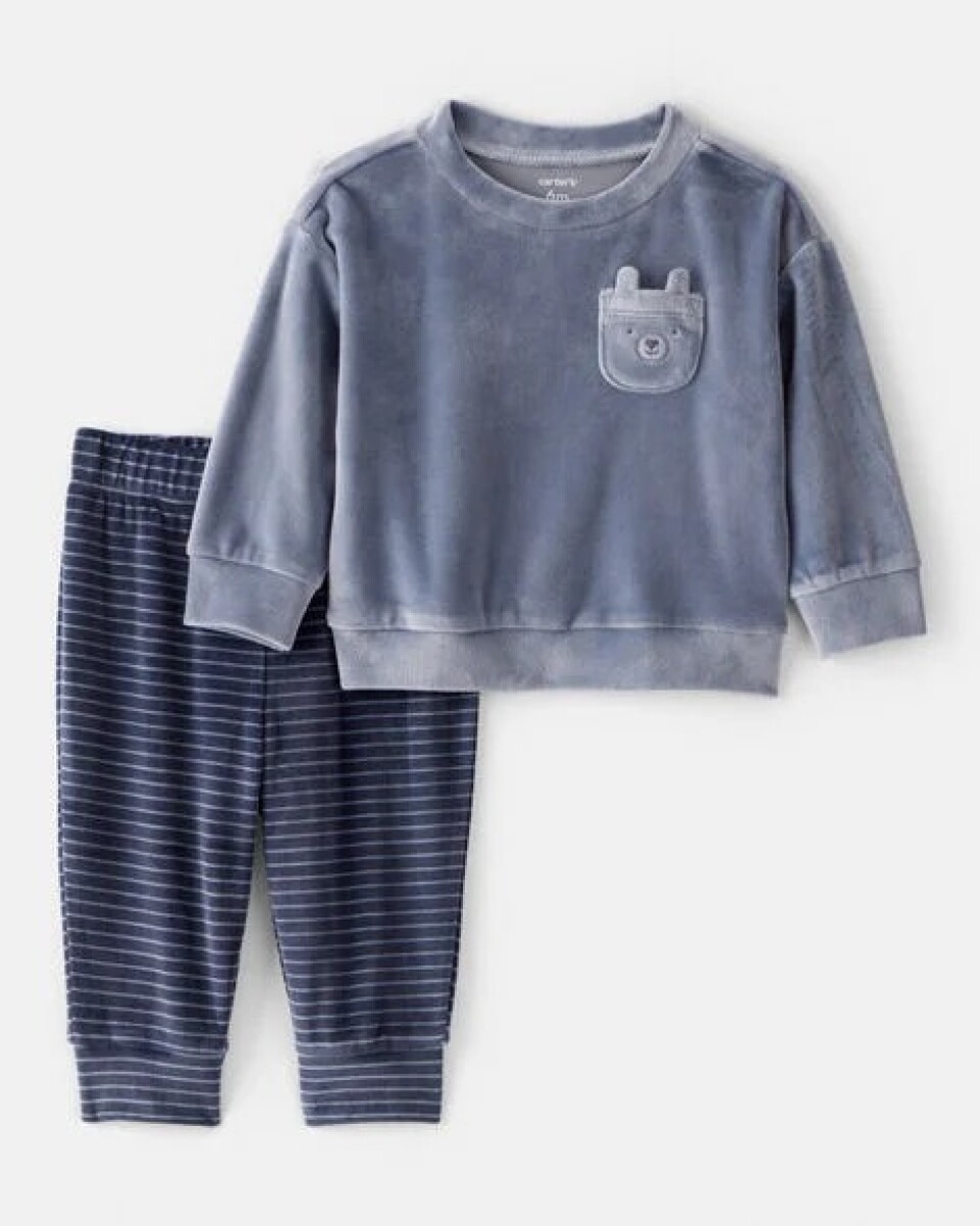 Set 2pz plush navy CARTERS 