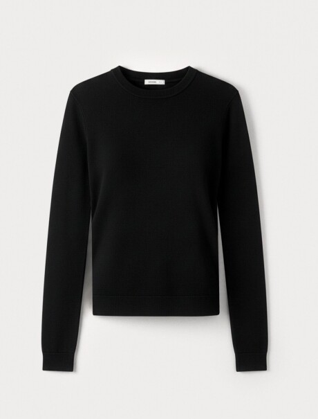 BUZO TEJIDO ADULTO - NEGRO NEGRO