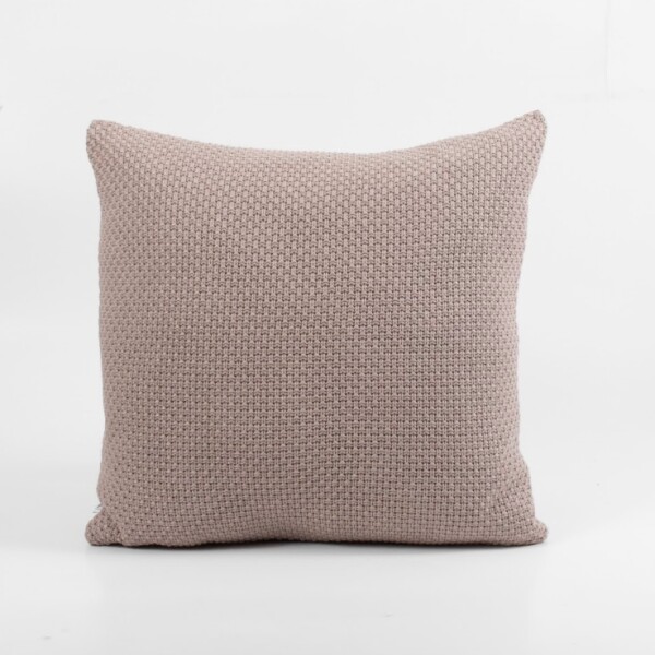 Almohadon Tejido Punto Arroz Beige 50x50