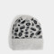 Gorro Color Block Gorro Tejido Animal Print - Gris Medio