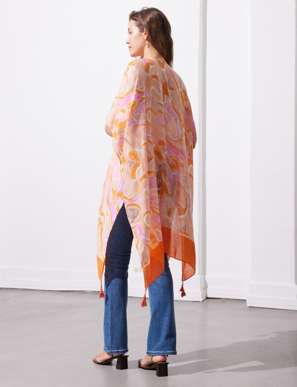Kimono Printed ANARANJADO/MULTI