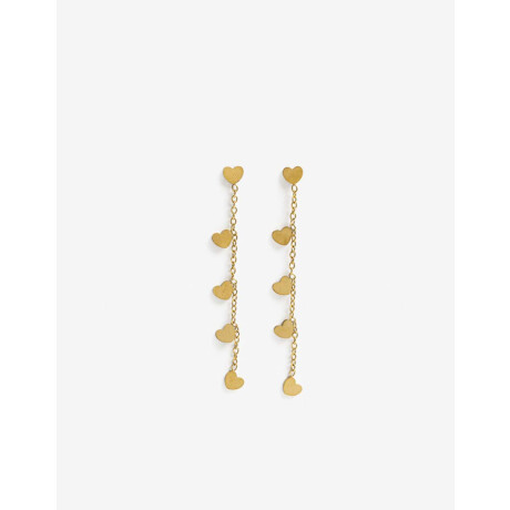 Aros Colgantes Cortos Metal Dorado