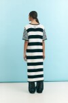 PREVENTA Vestido rayado algodon negro