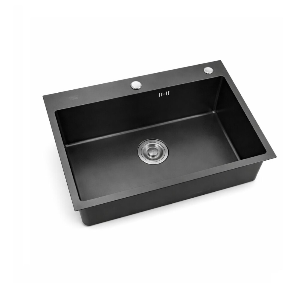 Pileta de cocina DREAM simple acero Negra 60x45x23 cm Pileta De Cocina Dream Simple Acero Negra 60x45x23 Cm