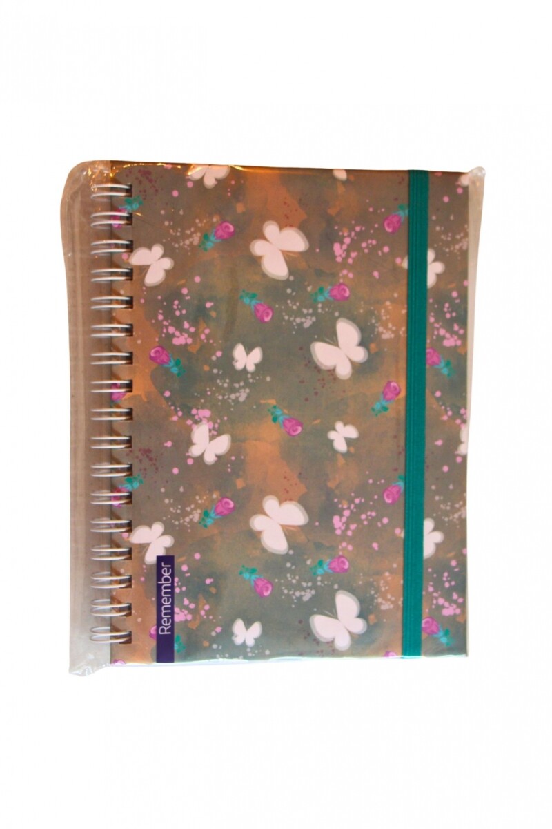 CUADERNO REMEMBER PRINT 17X23 - TAPA MARIPOSAS 