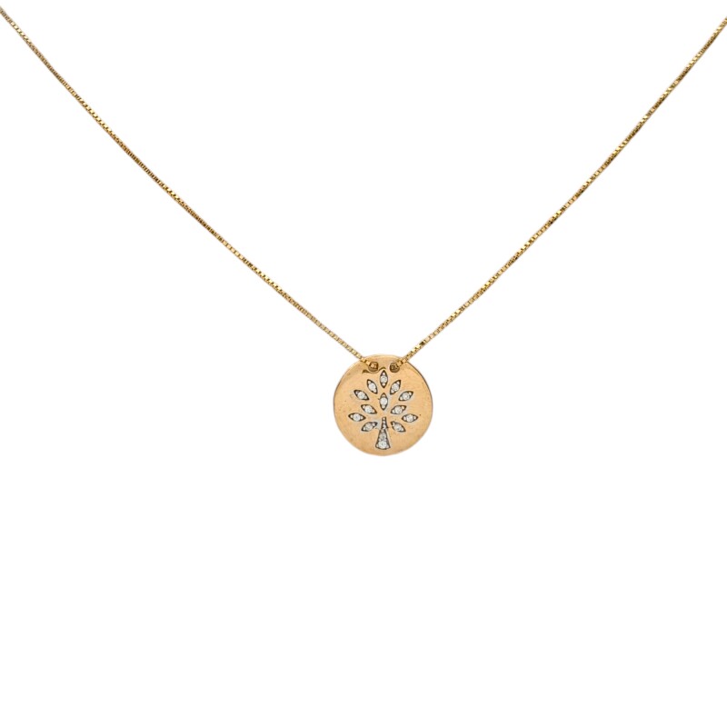 Conjunto Árbol de la vida-Oro bajo-Piedra Zirconia-CJ8045 Conpiedra