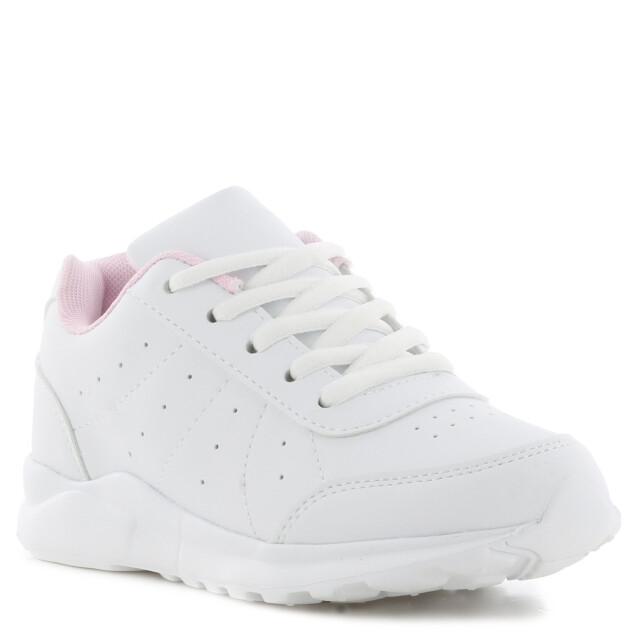 Championes Infantiles Boomerang BUZ acordonado Blanco - Rosado