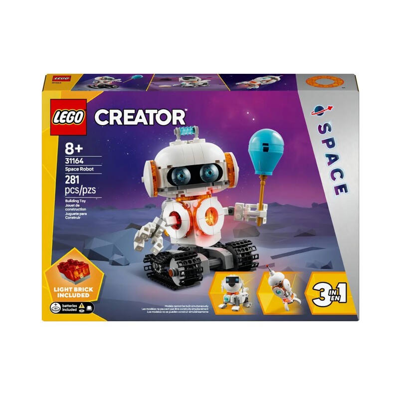 LEGO Creator Robot Espacial 3 en 1-8+ LEGO CREATOR ROBOT ESPACIAL 3 EN 1 +8