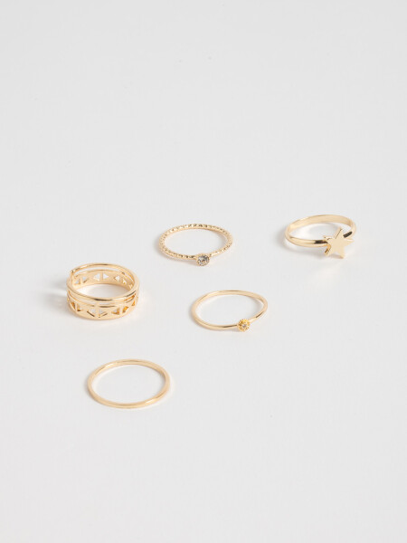 Set anillos Dorados