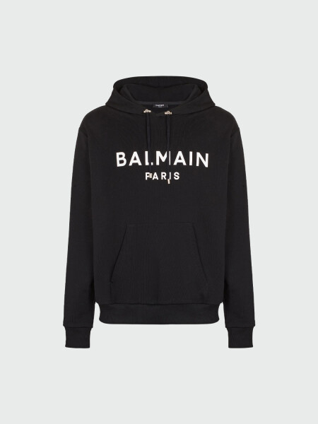 BALMAIN - HOODIE ESTAMPADO PARIS Negro