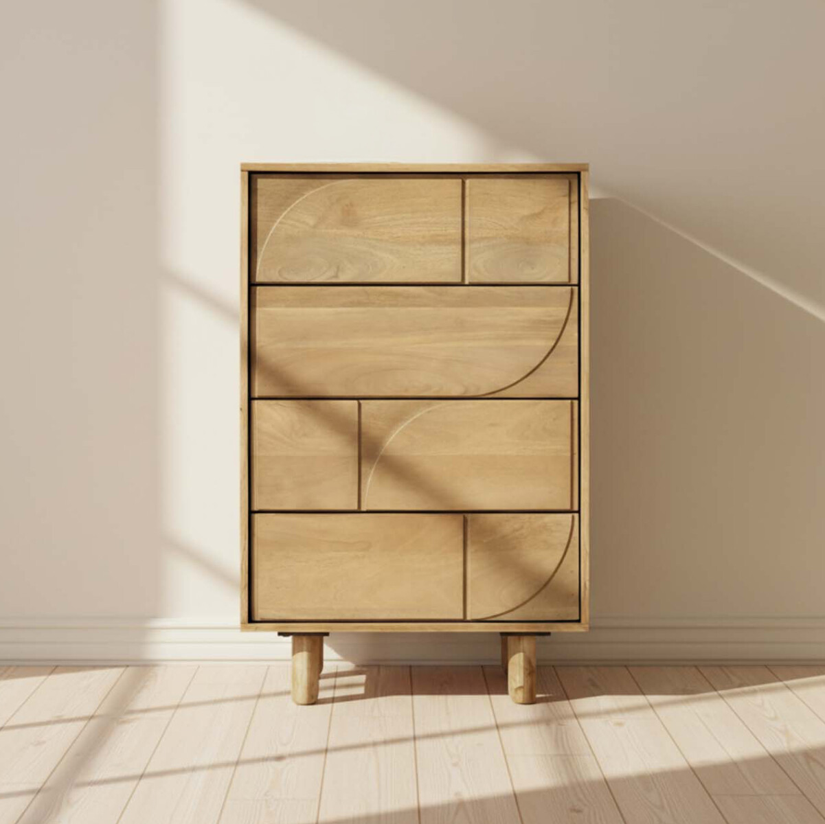 CAJONERA - MADERA NATURAL-BEIGE ÁNGELES 