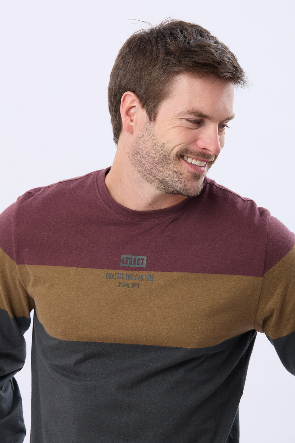 REMERA RAYADA DE ALGODÓN Gris