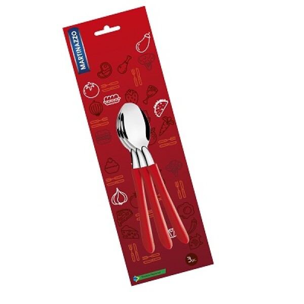 Elegance Set 3 cucharas te Rojo 80345/8 Elegance Set 3 cucharas te Rojo 80345/8