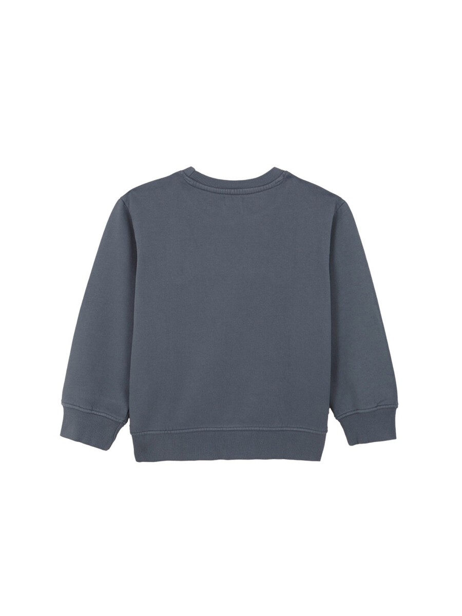 Sudadera Con Parche Azulado