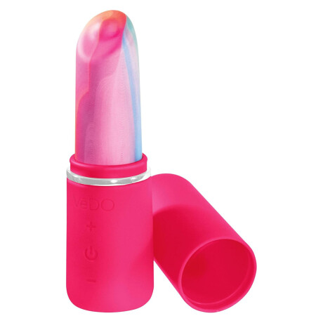 Bala Vibradora Lipstick Vedo Retro Recargable Rosado