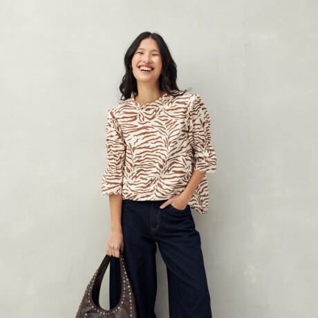 BLUSA SUZETTE Almendra
