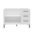 BAJO MESADA DE COCINA BLANCO 2 PUERTAS Y 3 CAJONES 1200 MM Bajo Mesada De Cocina Blanco 2 Puertas Y 3 Cajones 1200 Mm