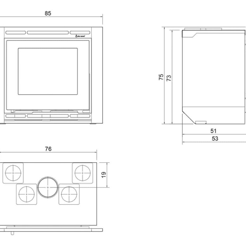 Calefactor Insertable Praga 875 Eko Varmo Calefactor Insertable Praga 875 Eko Varmo