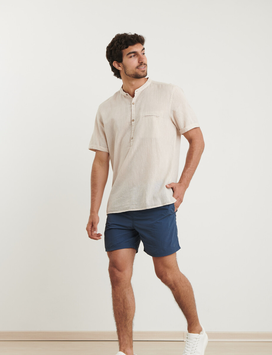 012405 CAMISA HARRINGTON LABEL Natural