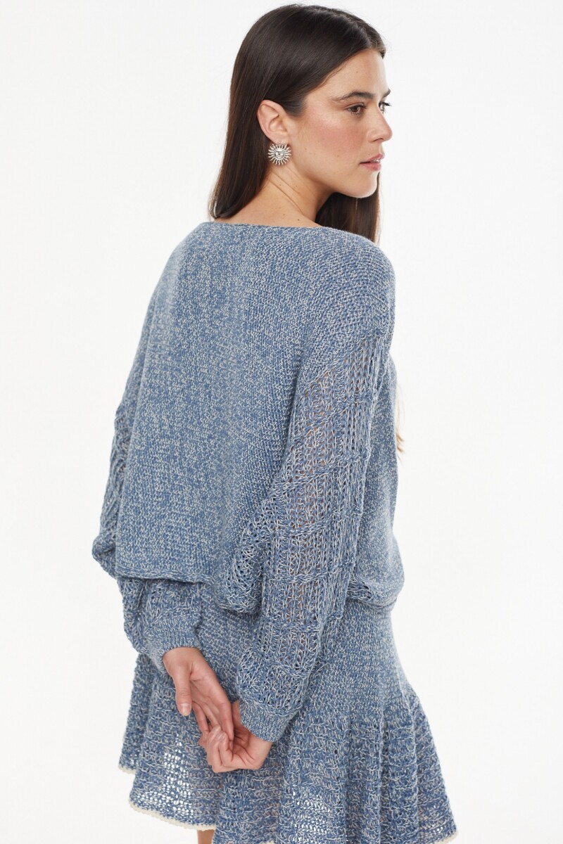 Sweater Agora Celeste/Crudo
