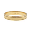 Par de alianzas de oro amarillo 18k satinado y brillo de 4.5mm Par de alianzas de oro amarillo 18k satinado y brillo de 4.5mm