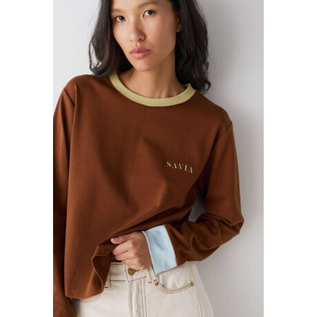 Preventa Tshirt Savia Contrast Chocolate