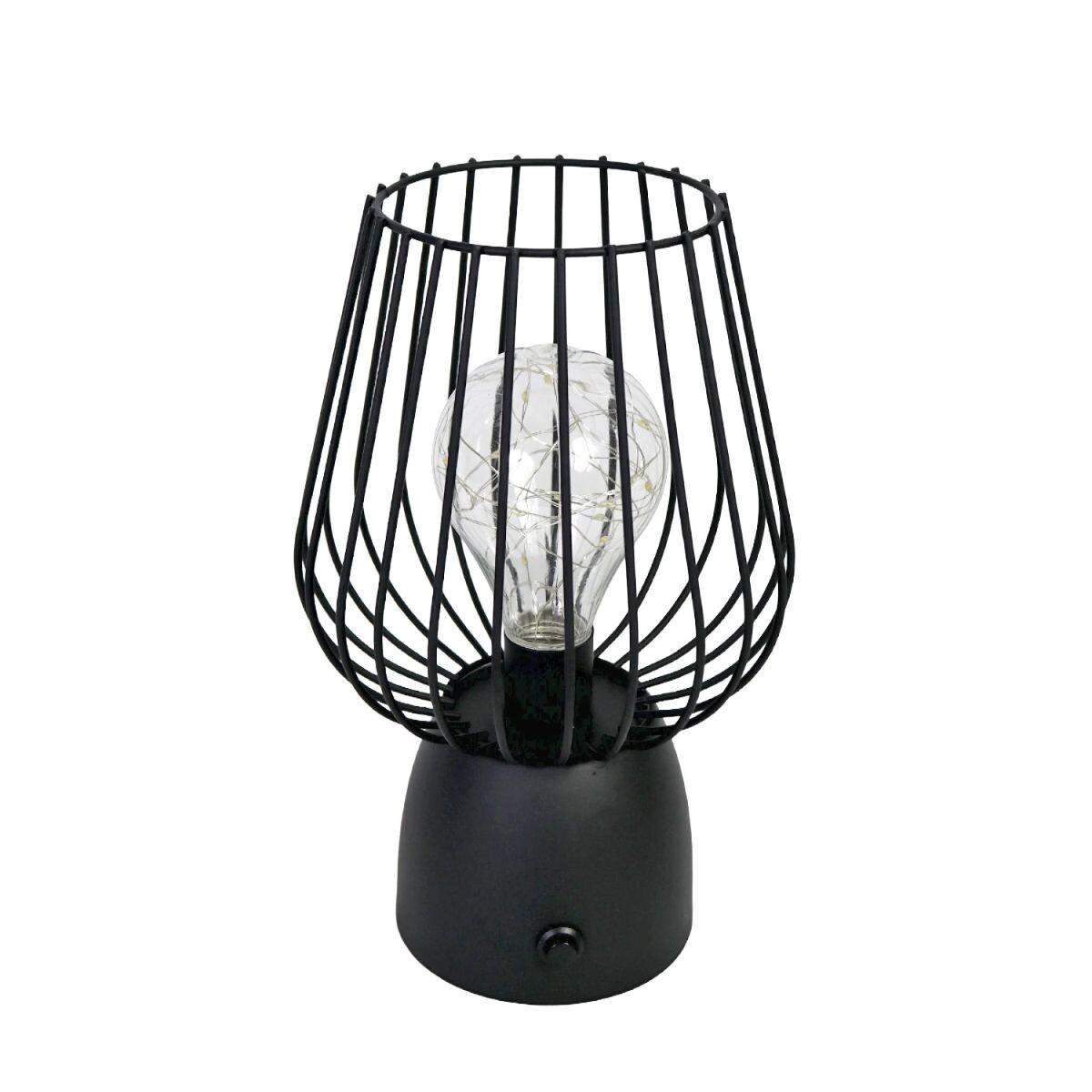 LAMPARA LED METAL NEGRO 16X24.5CM 
