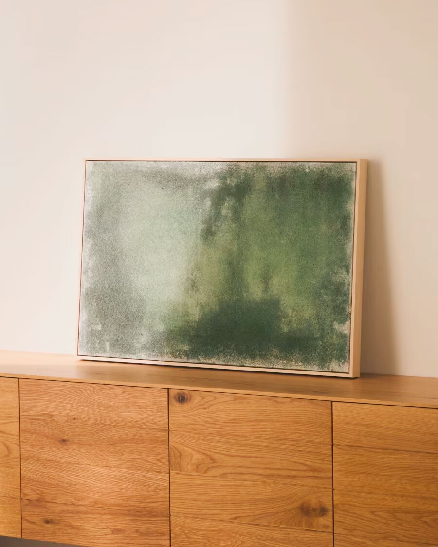 Cuadro abstracto Selnar verde 60 x 90 cm