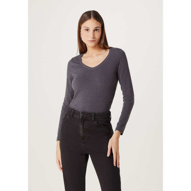 BLUSA ML FEM MEZCLA OSCURO