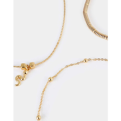 Chokers Set Bañado En Oro Mistico Dorado