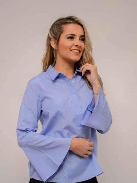 CAMISA WANNA 11090 1/2 TAPA CARTERA M.OX AZUL