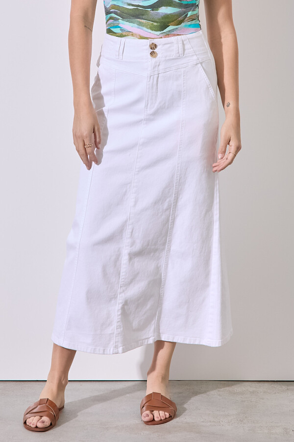 Falda Maxi Denim BLANCO