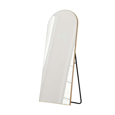 Espejo De Pie Ovalado Con Borde Dorado