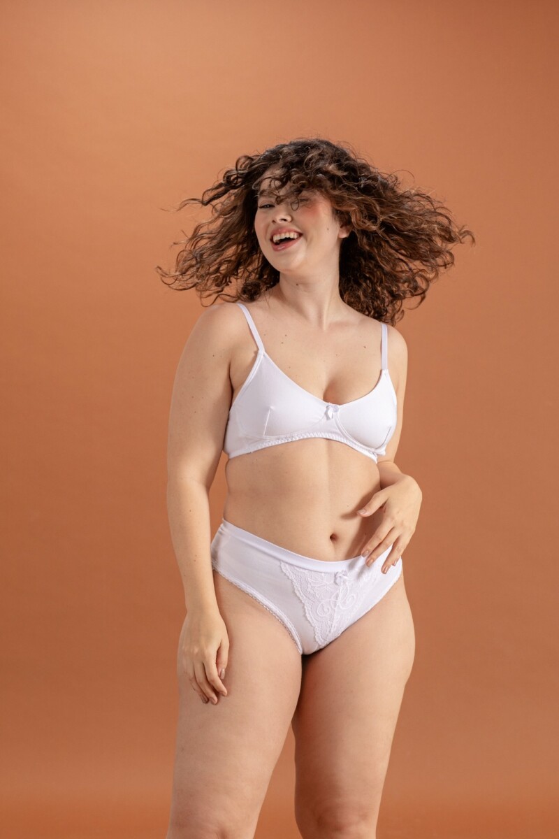 Corpiño de Lycra y Algodon BLANCO