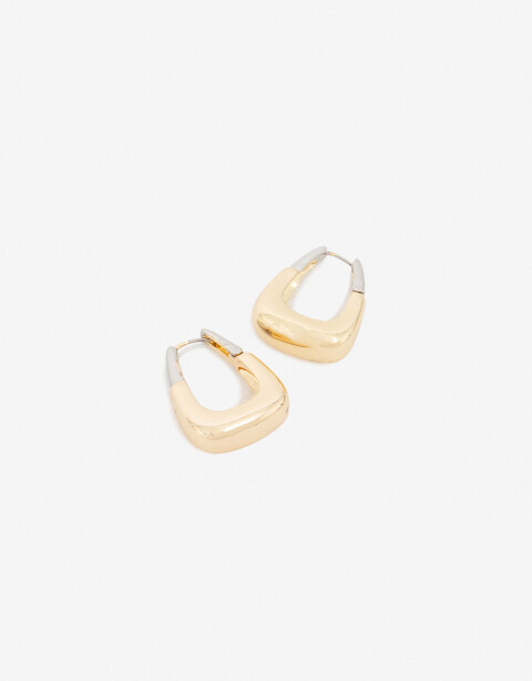 Aros Argollas Metal Argollas De Metal Biplating - Dorado