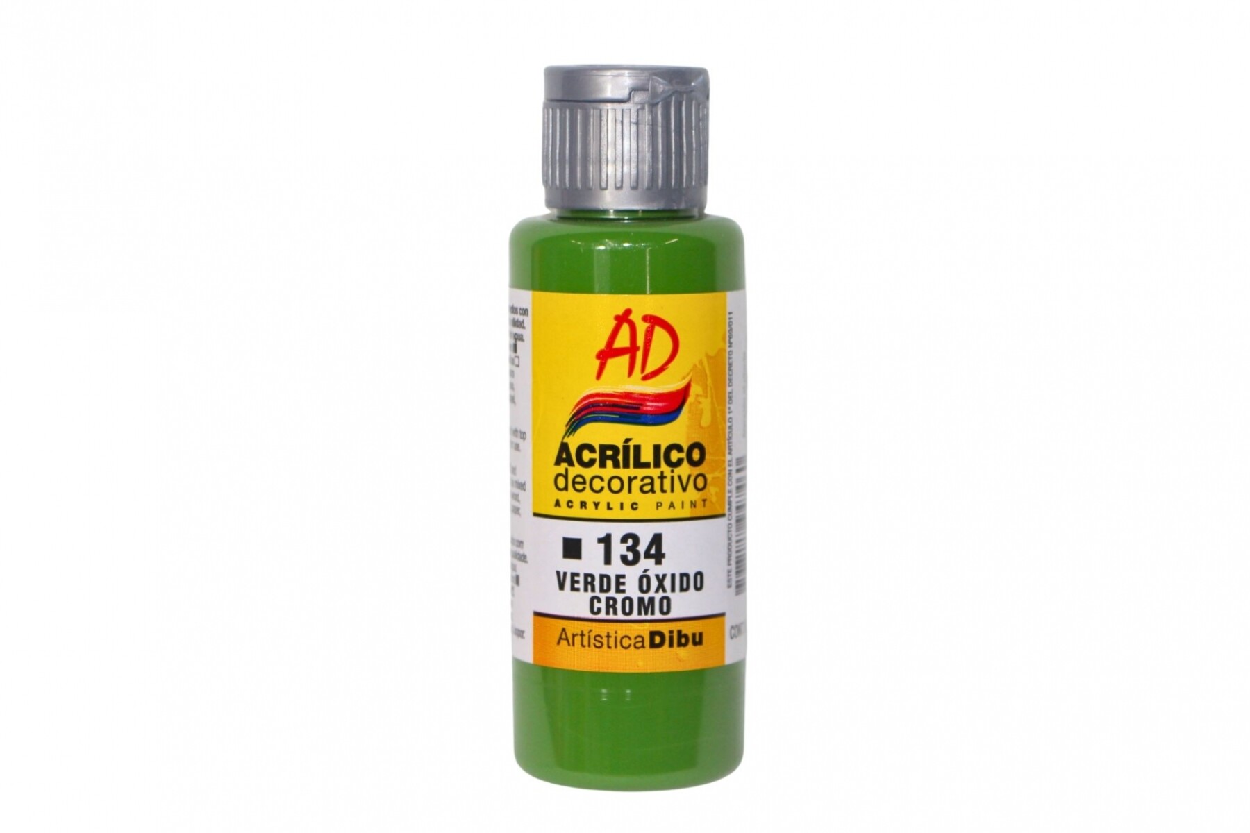 PINTURA ACRILICA ARTISTICA DIBU 60 ML. DIFERENTES COLORES - COLOR VERDE OXIDO CROMO 134 