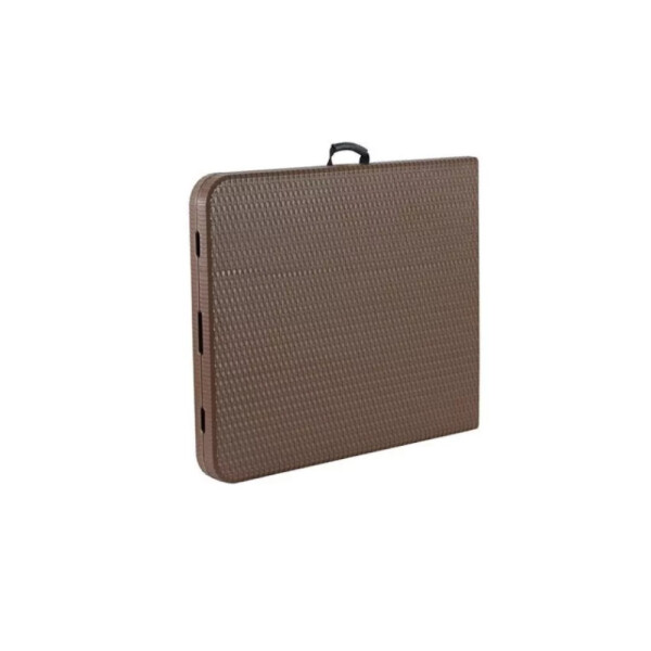 MESA PLEGABLE BASE DE METAL 180X76X74 RATAN MARRON MARRON