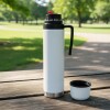 Termo De Acero Inoxidable 750ml Para Bebidas Frías Y Calientes Conservando Temperatura Blanco
