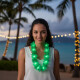Collar Hawaiano Con Luz Liso Verde