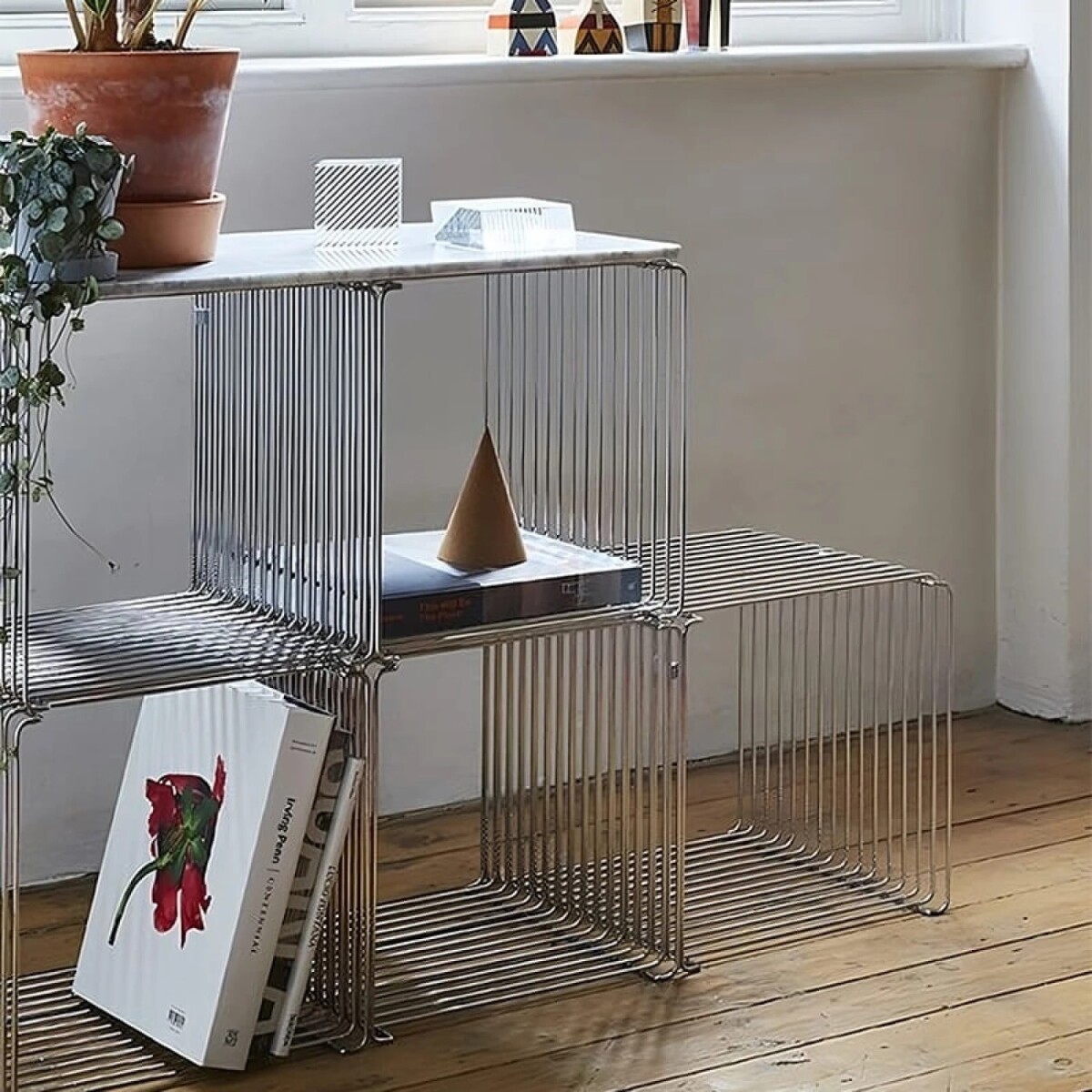 Cubo estante organizador de hierro 