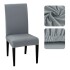 Funda Cubre Sillas Universal Comedor Elastizada Lavable X3 Color Variante GRISOSCURO