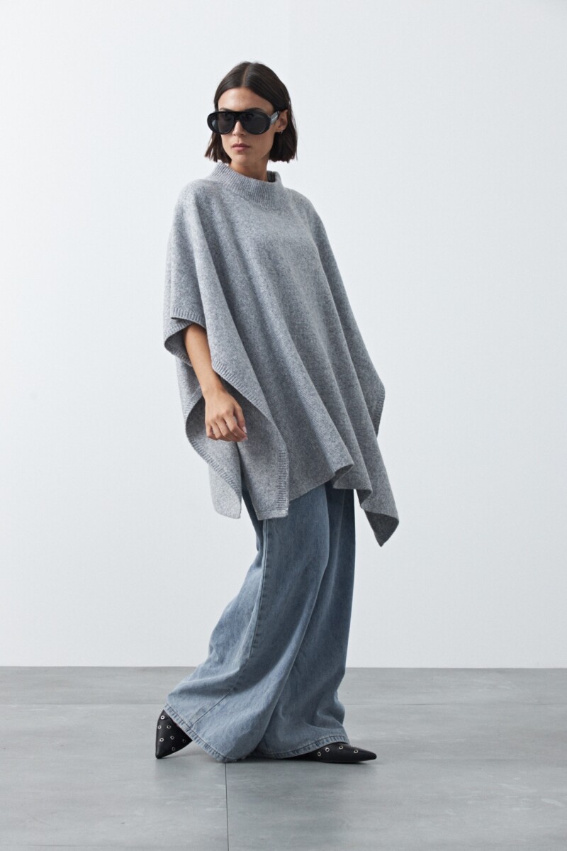 PONCHO DORIEL Gris Melange