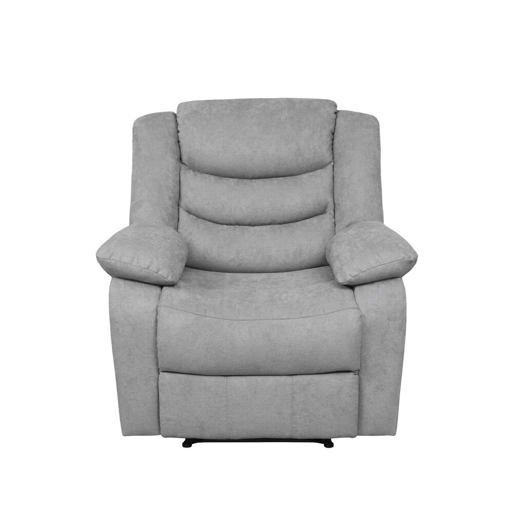 RECLINER MANUAL 1 CUERPO TELA GRIS MARSELLA