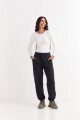 Pantalón dep clásico c/puños elásticos - UNISEX NEGRO