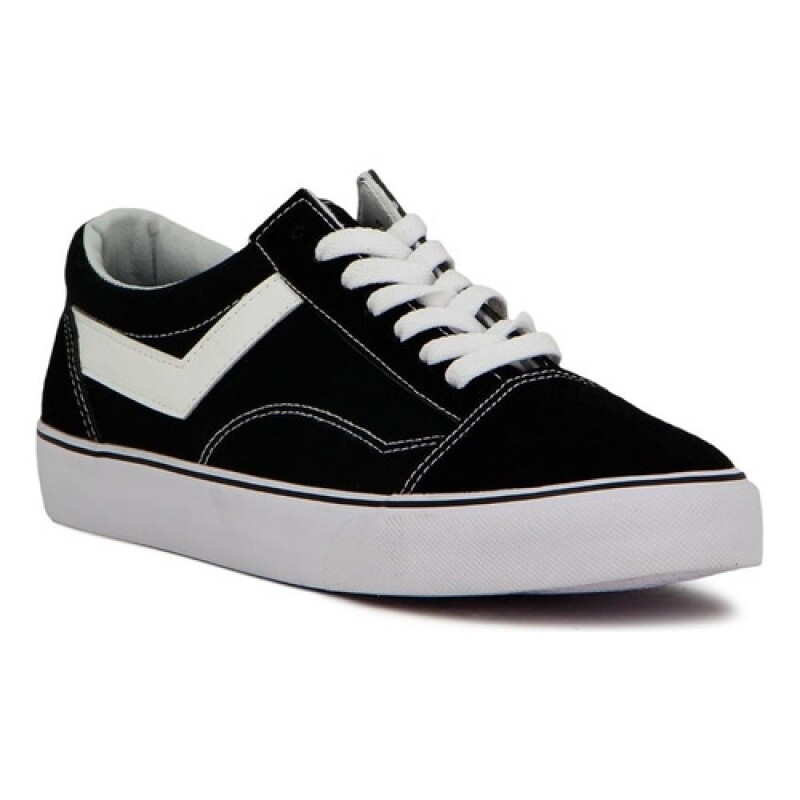 Championes Pony Casual Lona-Gamuza Unisex Negro Negro